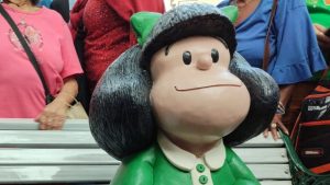 Escultura de Mafalda y Manolito fue inaugurada en Caracas
